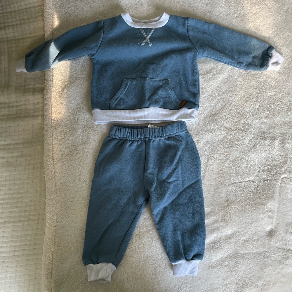 Blue Kids Sweatshirt and Jogger Set